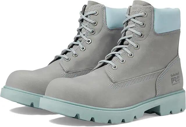 Timberland PRO Sawhorse 6 Composite Safety Toe (Gray/Aqua) Boots Cover