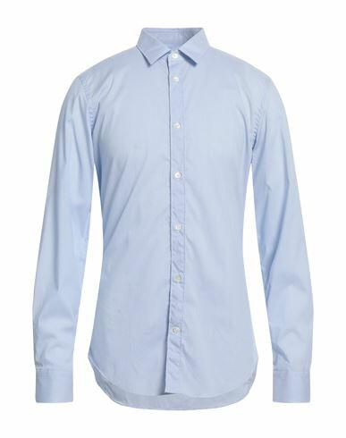 Grifoni Man Shirt Light blue Size 15 ¾ Cotton, Polyamide, Elastane Cover