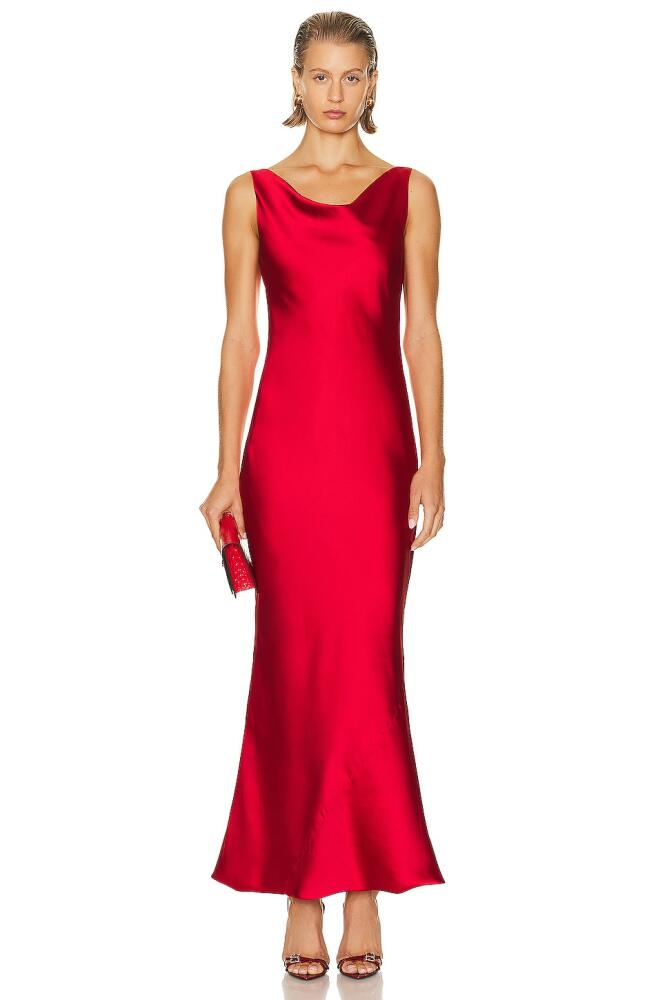 Norma Kamali Maria Gown in Red Cover