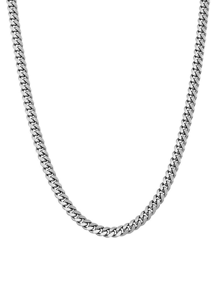 Saks Fifth Avenue Made in Italy Men's Basic Sterling Silver Curb Necklace/22" Cover