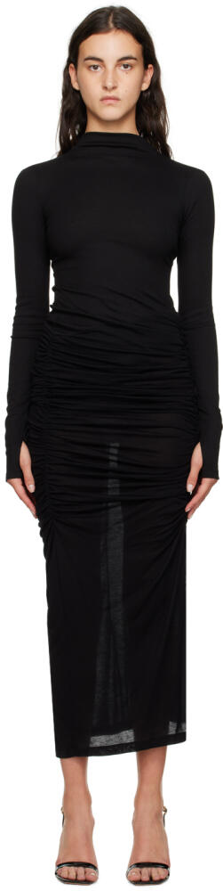 Helmut Lang Black Combo Maxi Dress Cover