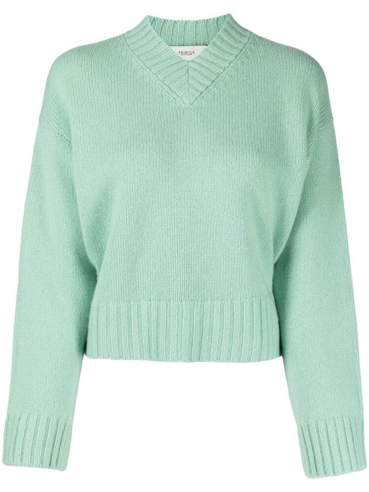 Pringle of Scotland V-neck cashmere jumper - Green Cover