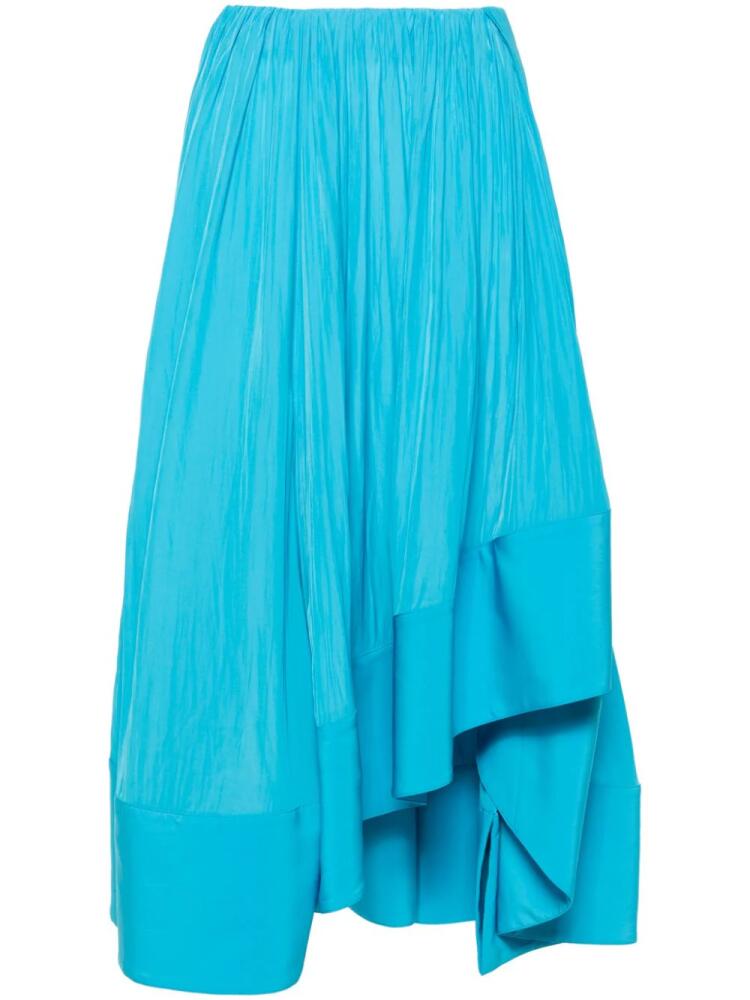 Lanvin asymmetric charmeuse maxi skirt - Blue Cover