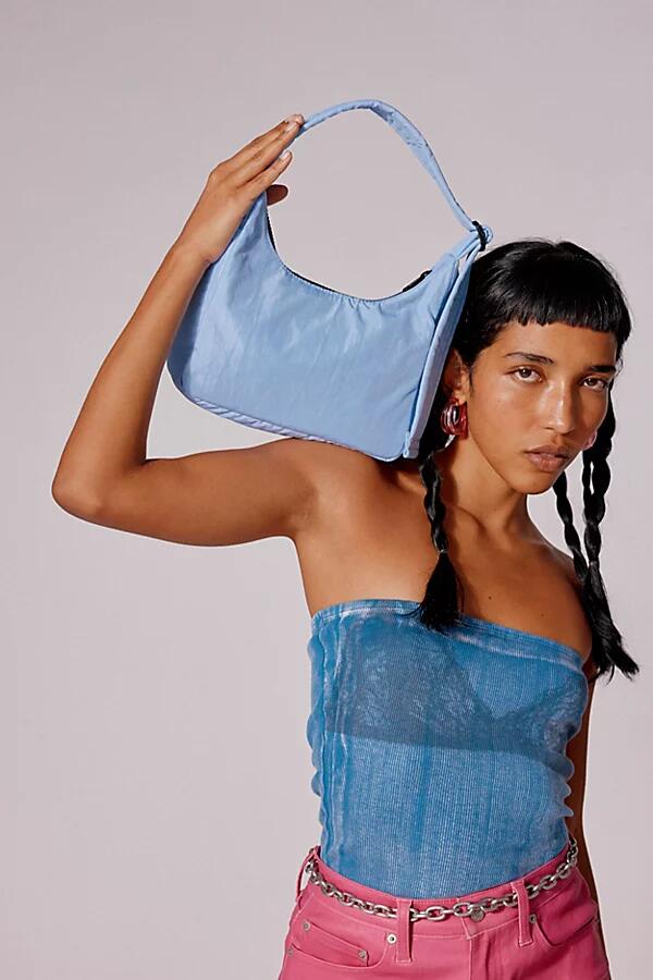 BAGGU Mini Recycled Nylon Shoulder Bag in Serenity Blue Cover