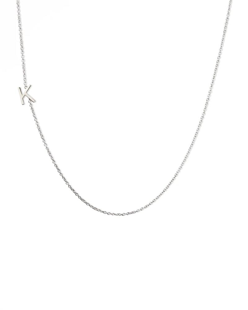 Maya Brenner Designs 14k White Gold Mini Letter Necklace Cover