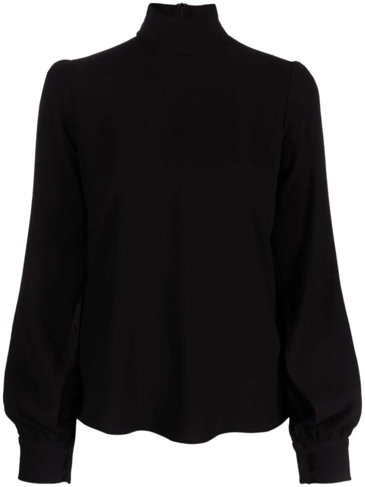 Nº21 puff-sleeves crepe blouse - Black Cover