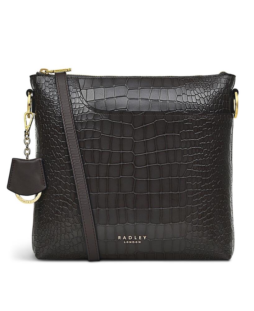 Radley London Pockets 2.0 Faux Croc Leather Small Zip Top Crossbody - Thunder Cover