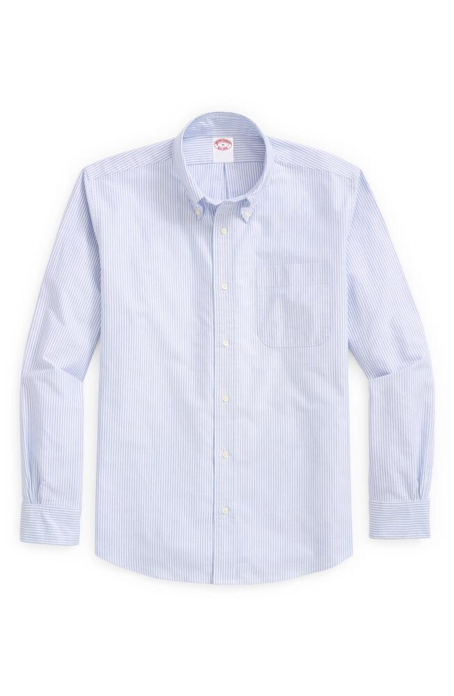 Brooks Brothers Regular Fit Stripe Oxford Cotton Button-Up Shirt in Bluestripe Cover