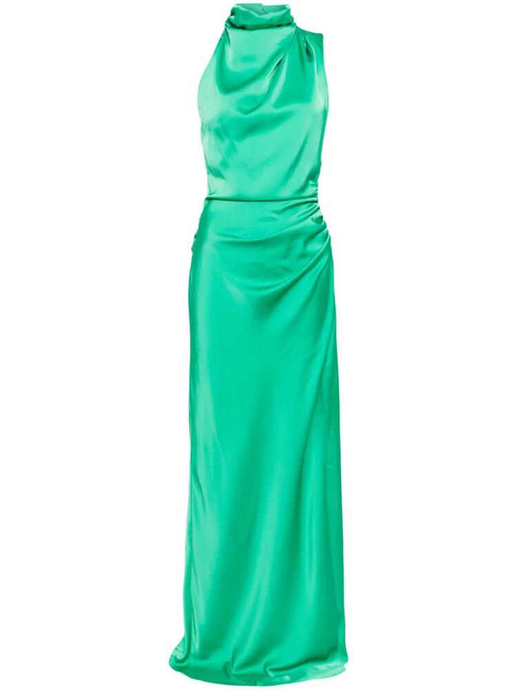 MISHA Costantina satin maxi dress - Green Cover