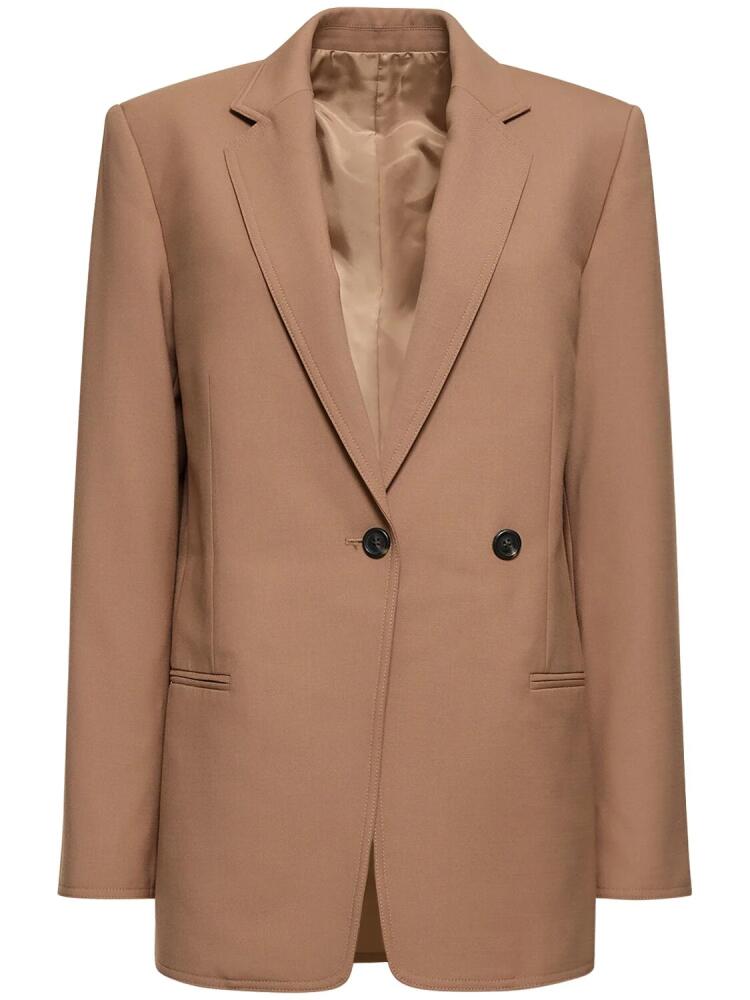 HELMUT LANG Single Breasted Wool Blend Blazer Cover