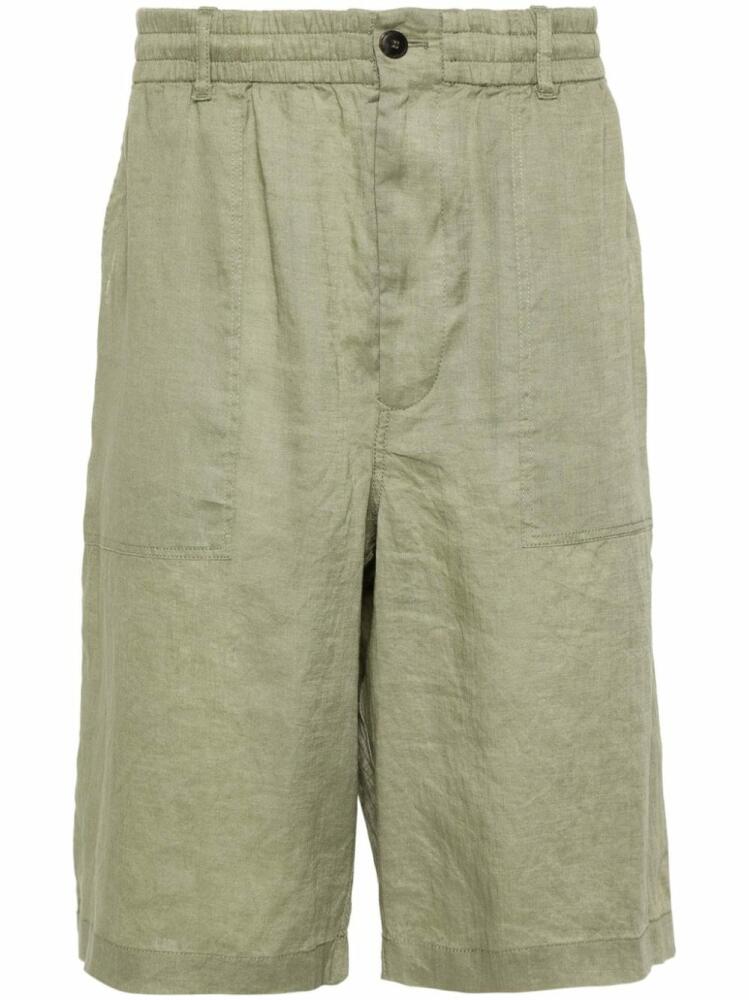 Giorgio Armani linen deck shorts - Green Cover