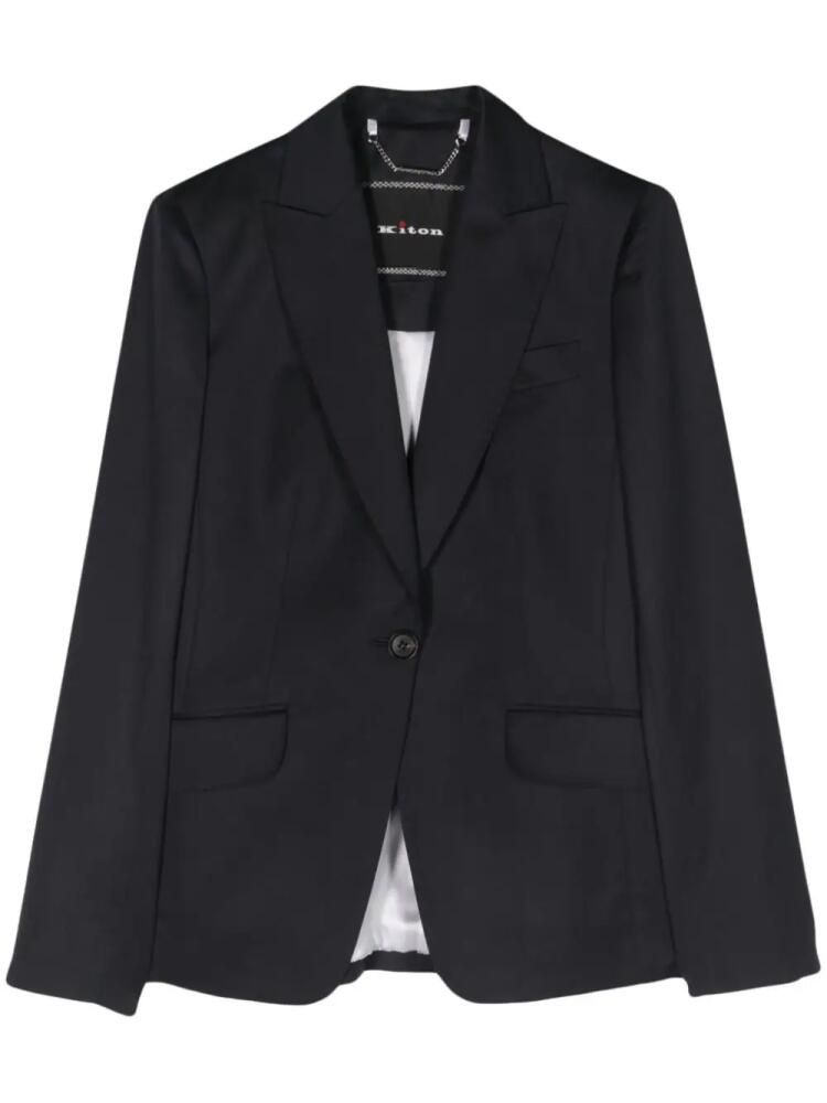 Kiton peak-lapels single-breasted blazer - Blue Cover