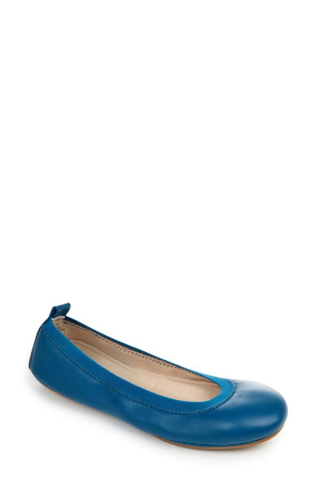 Yosi Samra Samara Foldable Ballet Flat in Tidal Teal Cover