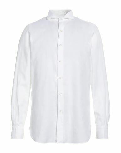 Finamore 1925 Man Shirt White Size 17 ¾ Linen, Cotton Cover