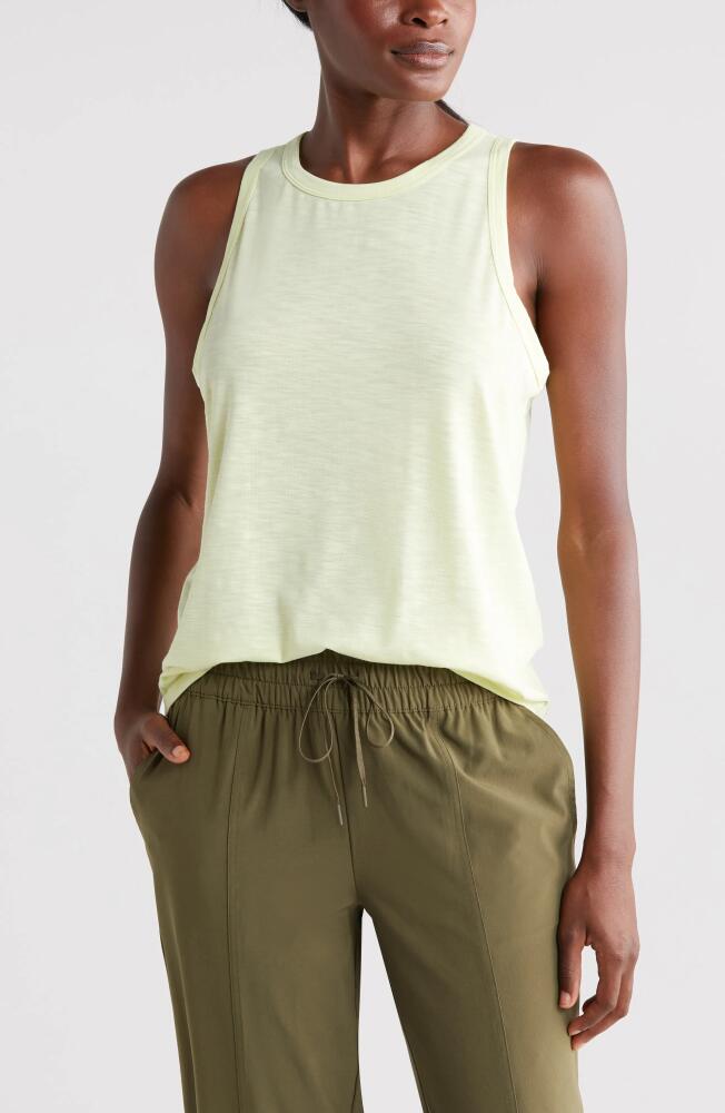 Zella Spark Slub Tank Top in Green Finch Cover