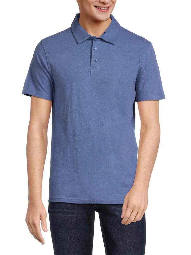 Saks Fifth Avenue Men's Heathered Polo - Sea Slug Cover