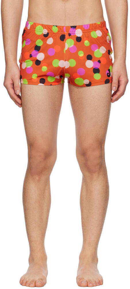 JACQUEMUS Orange Le Raphia 'Le Short De Bain' Swim Shorts Cover