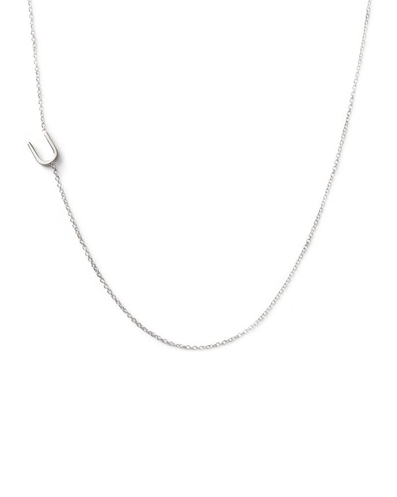 Maya Brenner Designs 14k White Gold Mini Letter Necklace Cover