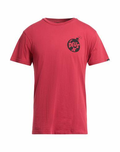 Deus Ex Machina Man T-shirt Red Cotton Cover