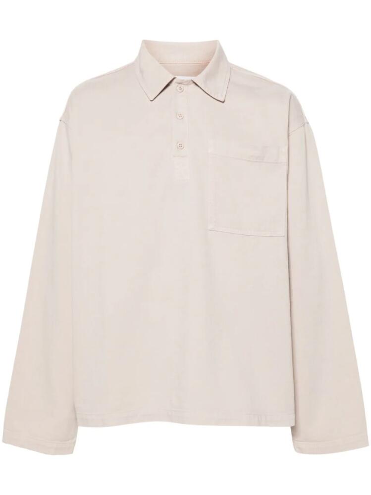 The Frankie Shop Ray cotton polo shirt - Neutrals Cover