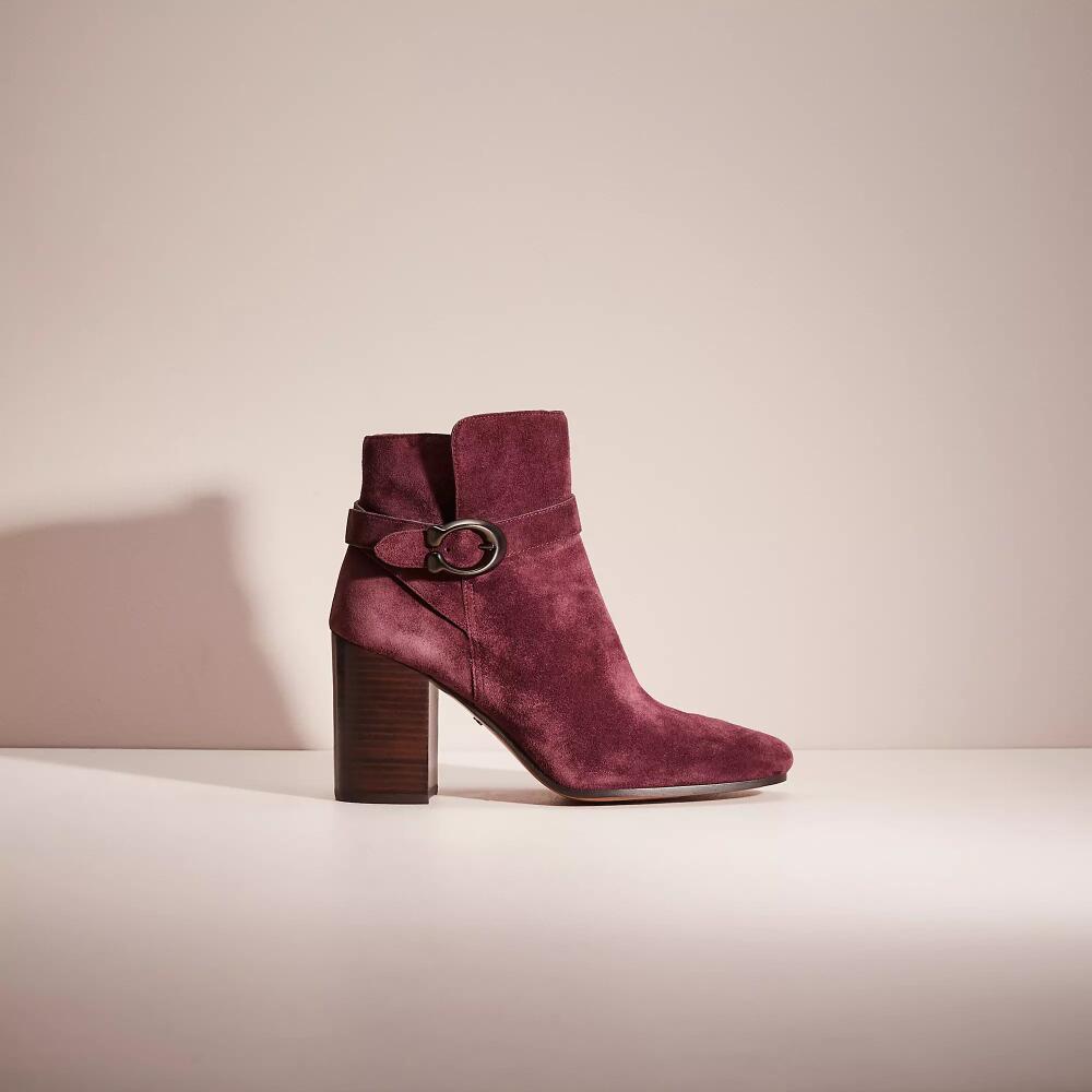 Coach Restored Delaney Signature Buckle Heel Bootie Cover