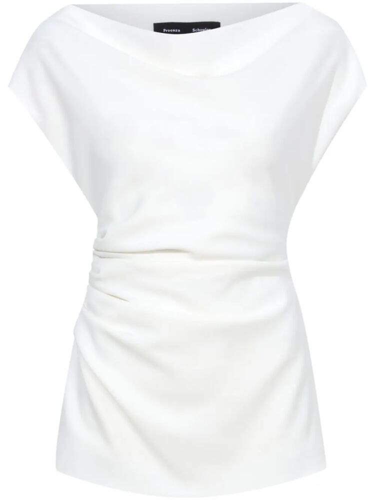 Proenza Schouler Francesca off-shoulder crepe blouse - White Cover