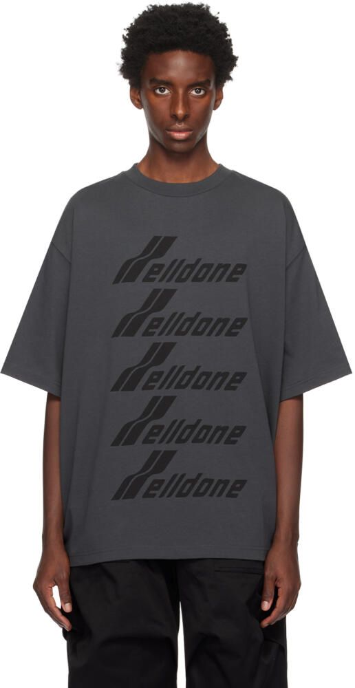 We11done Gray Printed T-Shirt Cover