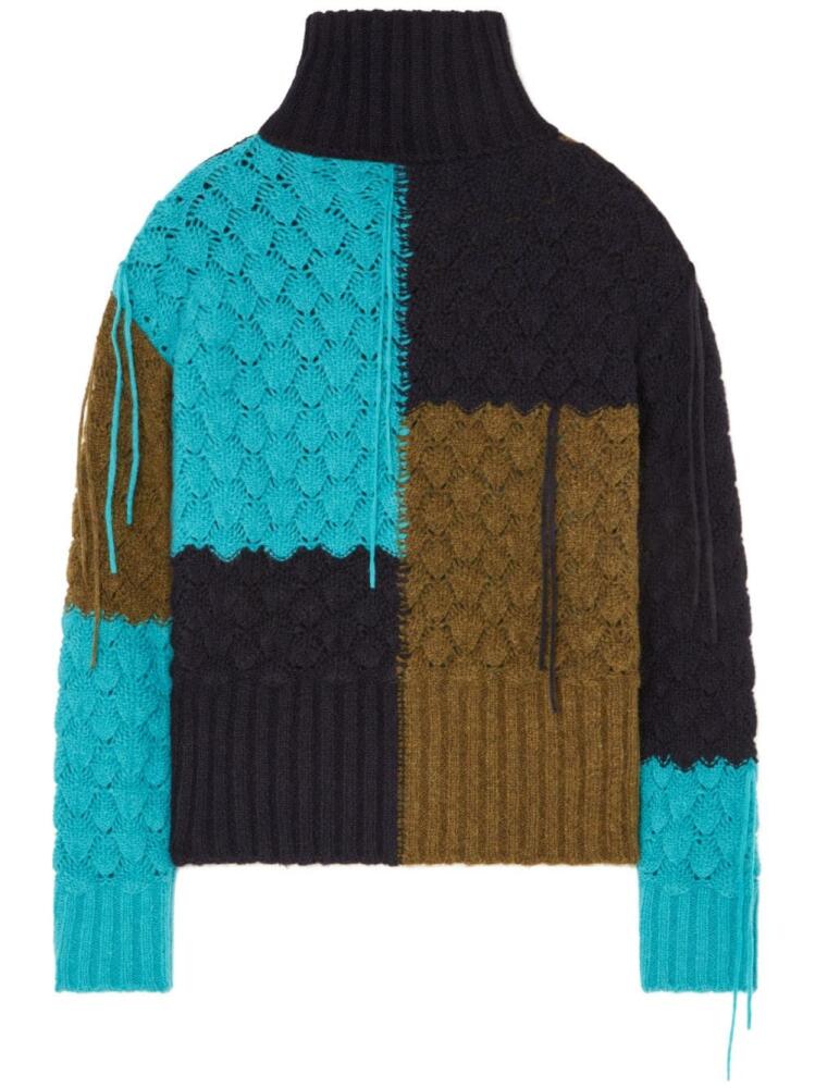 Alanui Antarctic Dream patchwork knitted jumper - Black Cover