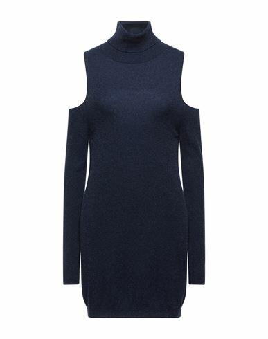 Dondup Woman Mini dress Midnight blue Polyamide Cover