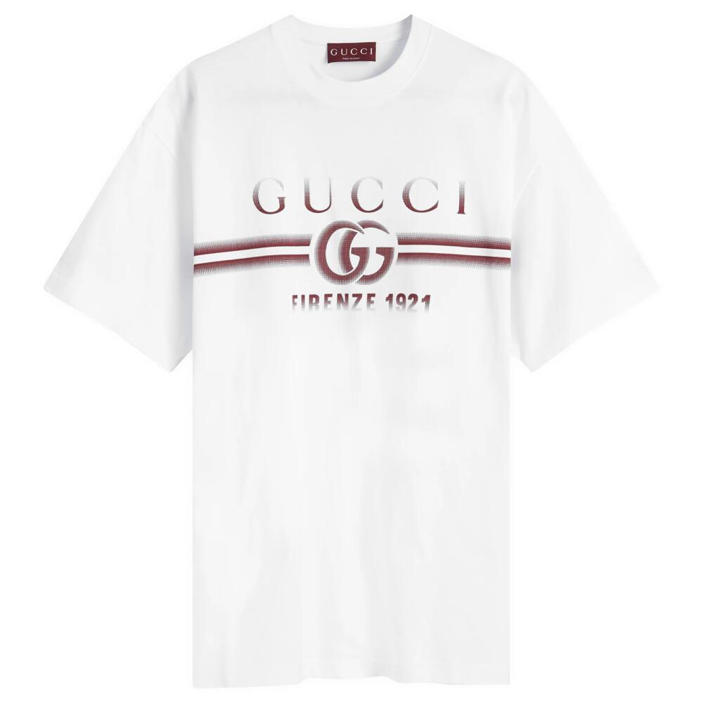 Gucci Men's Interlocking Logo T-Shirt in White Cover