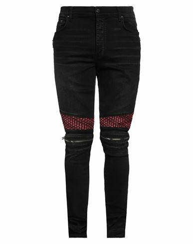 Amiri Man Jeans Black Cotton, Elastomultiester, Elastane Cover