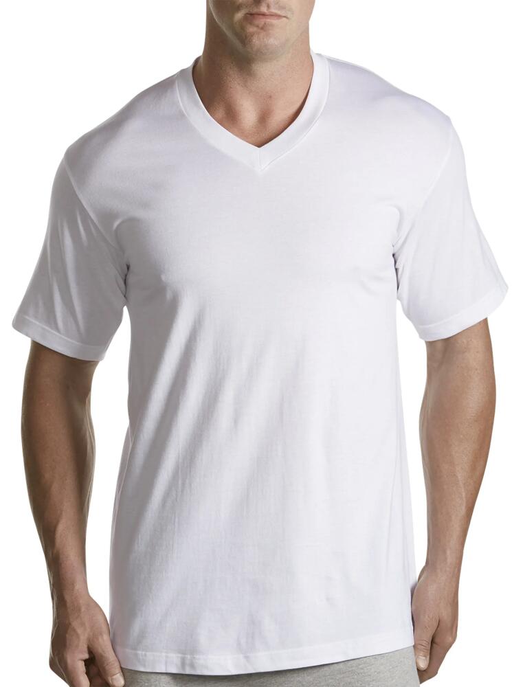 Harbor Bay by DXL 3-pk V-Neck T-Shirts in White Cover