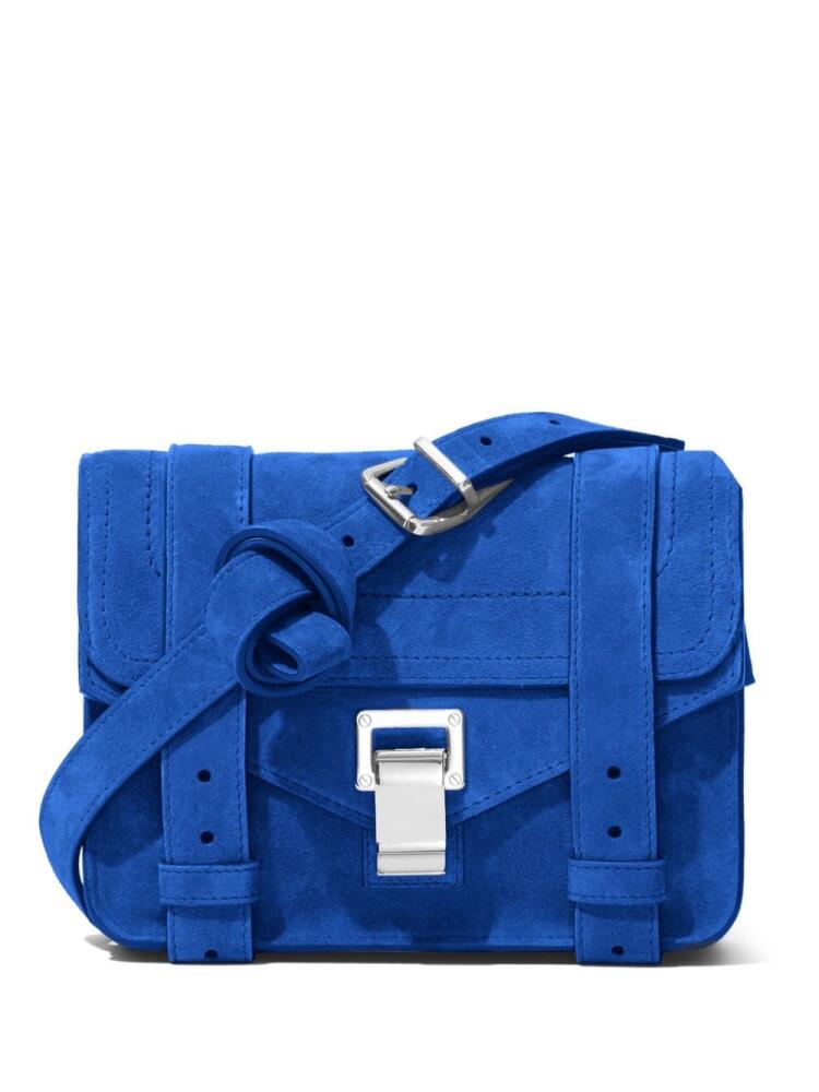 Proenza Schouler mini PS1 suede crossbody bag - Blue Cover