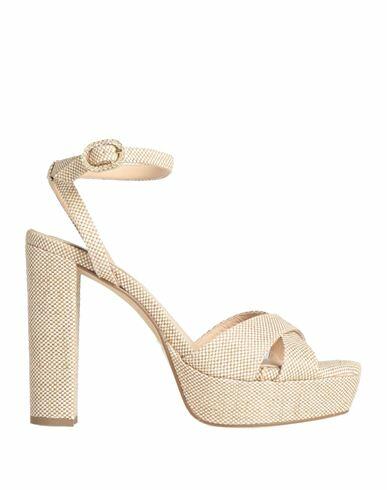 Pedro Miralles Woman Sandals Sand Textile fibers, Natural raffia Cover