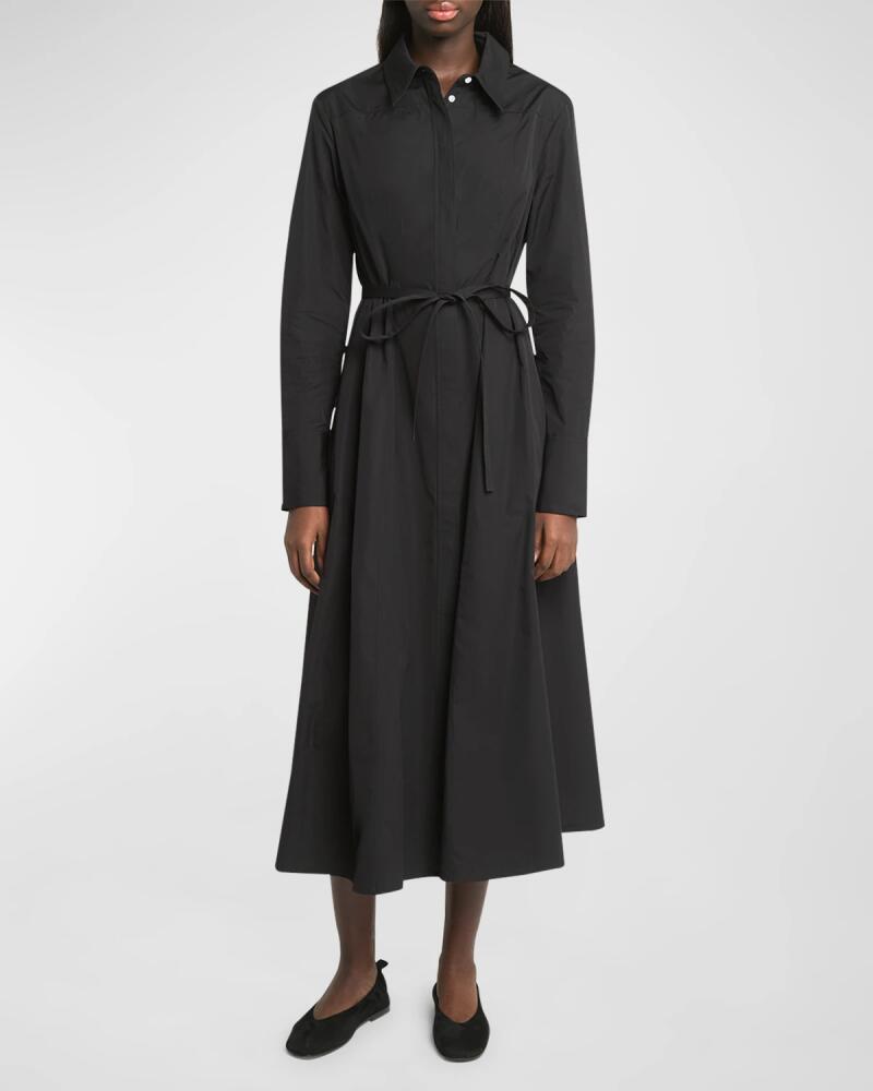 Co Long-Sleeve Belted Maxi Shirtdress Cover