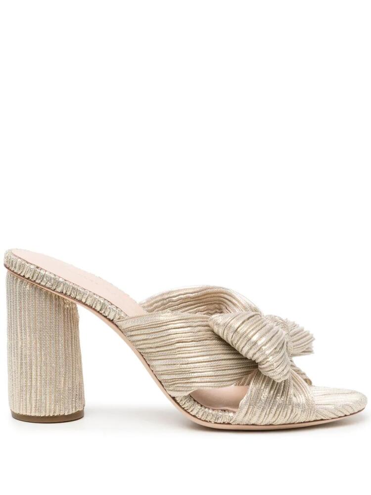 Loeffler Randall Penny bow-detail 95mm sandals - Silver Cover