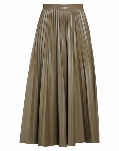 Weekend Max Mara Woman Maxi skirt Military green Polyester, Polyurethane Cover