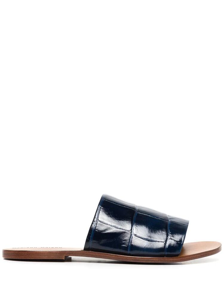 Madison.Maison crocodile-effect leather sandals - Black Cover