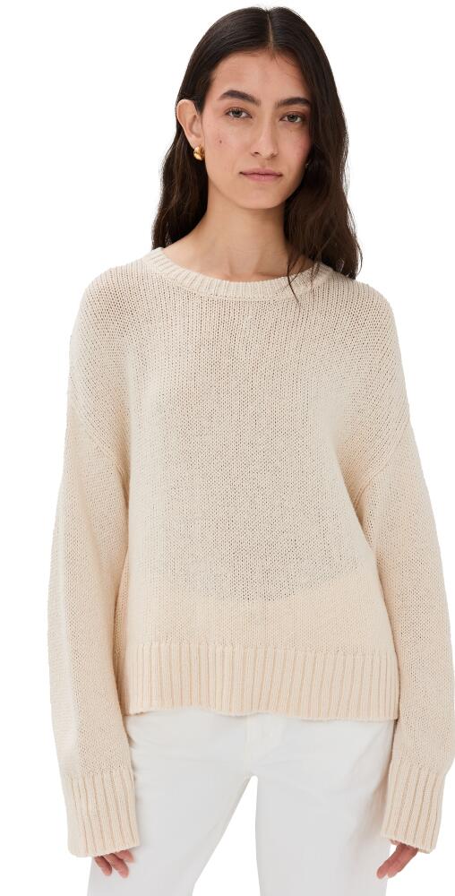 Jenni Kayne Cameron Crew Neck Sweater Cream Cover