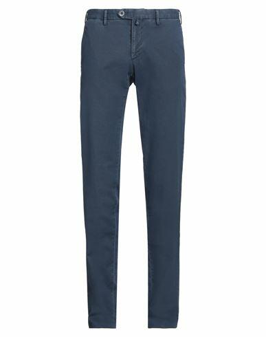 Isaia Man Pants Navy blue Cotton, Elastane Cover