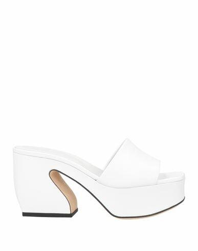 Si Rossi By Sergio Rossi Woman Sandals White Leather Cover