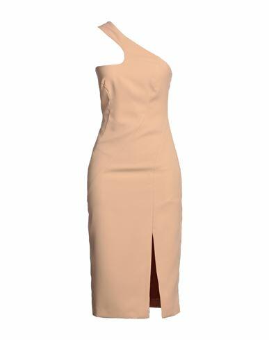 Monique Garçonne Woman Midi dress Sand Polyester Cover