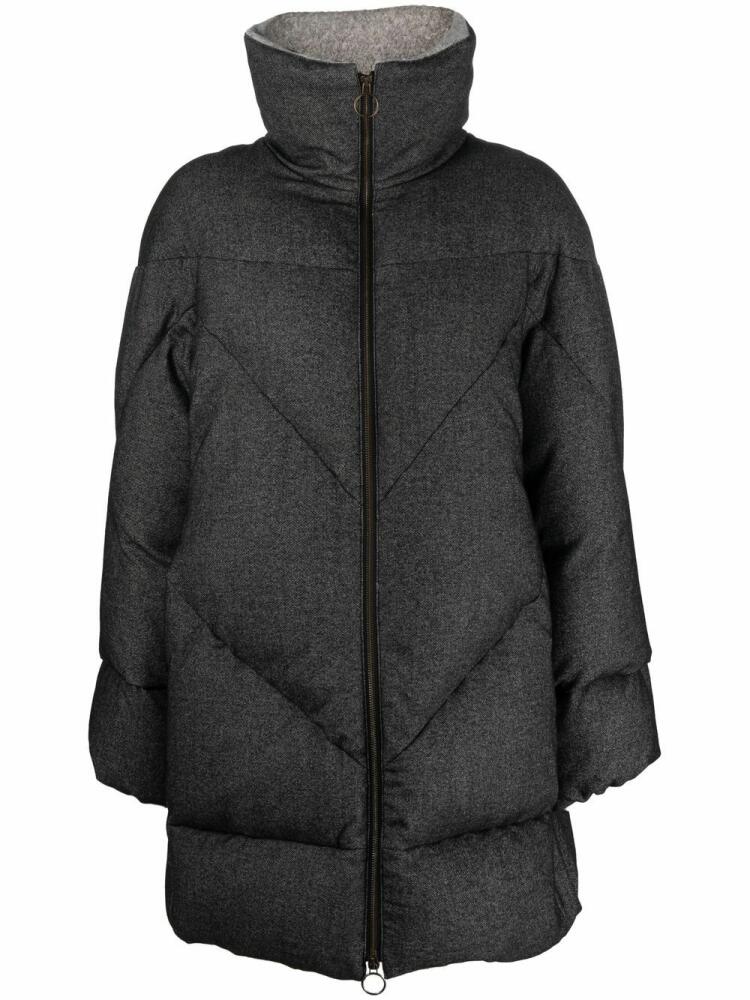 Eleventy quilted shearling-lined coat - Grey Cover