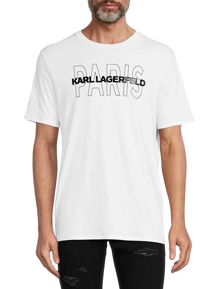 Karl Lagerfeld Paris Men's Logo Graphic Tee - White Cover