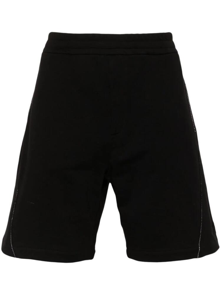 Alexander McQueen contrast-stitchting track shorts - Black Cover