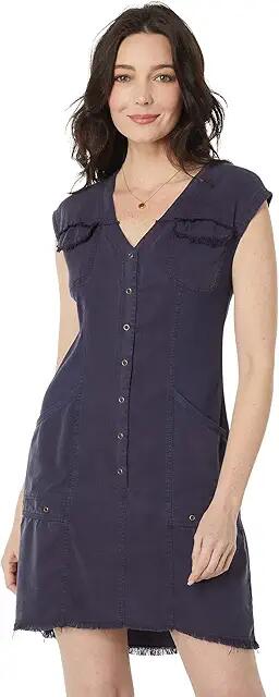 XCVI Austen Shirtdress (Navy) Women's Dress Cover