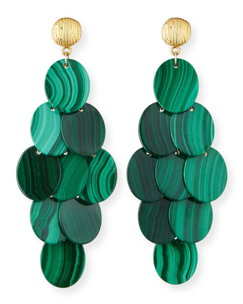 NEST Jewelry Malachite Cluster Statement Earrings Cover