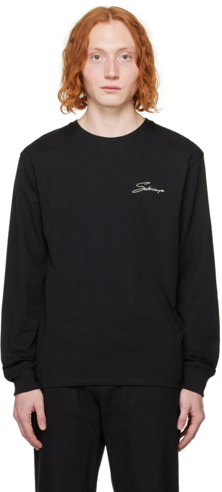 Saturdays NYC Black Signature Long Sleeve T-Shirt Cover