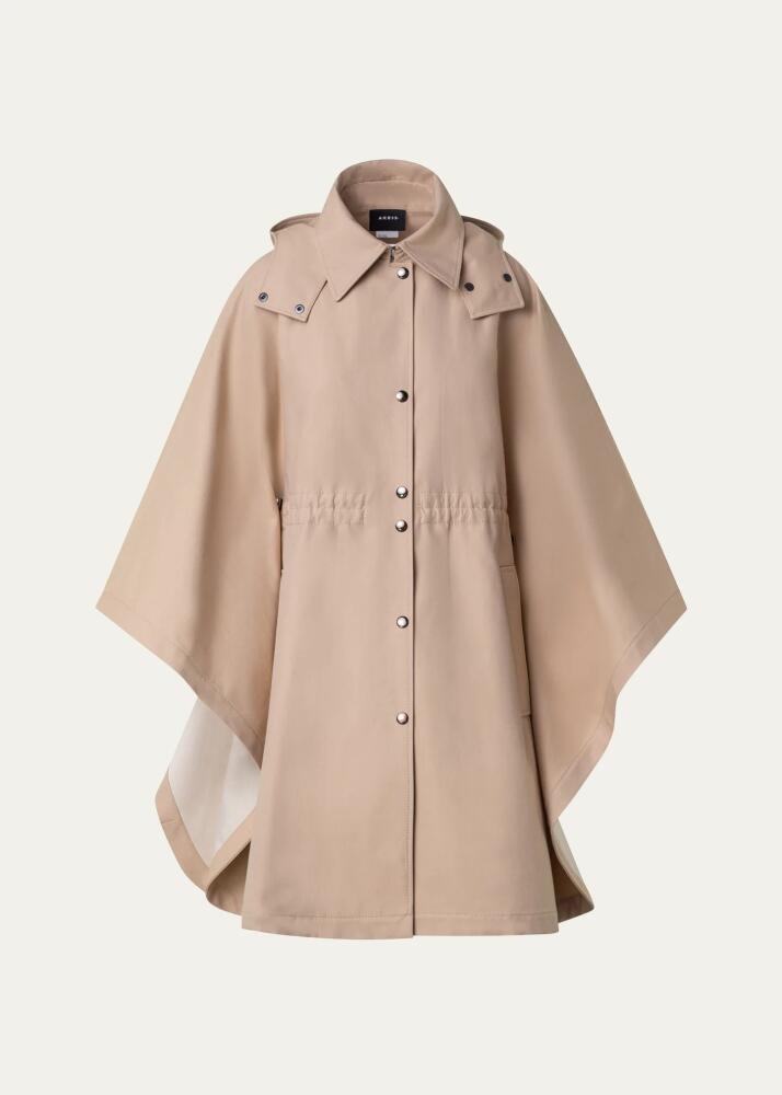 Akris Veda Cotton Gabardine Cape Jacket Cover