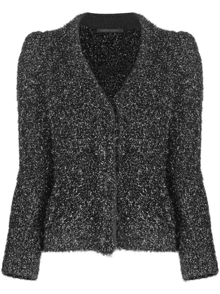 Alberta Ferretti metallic knitted jacket - Grey Cover